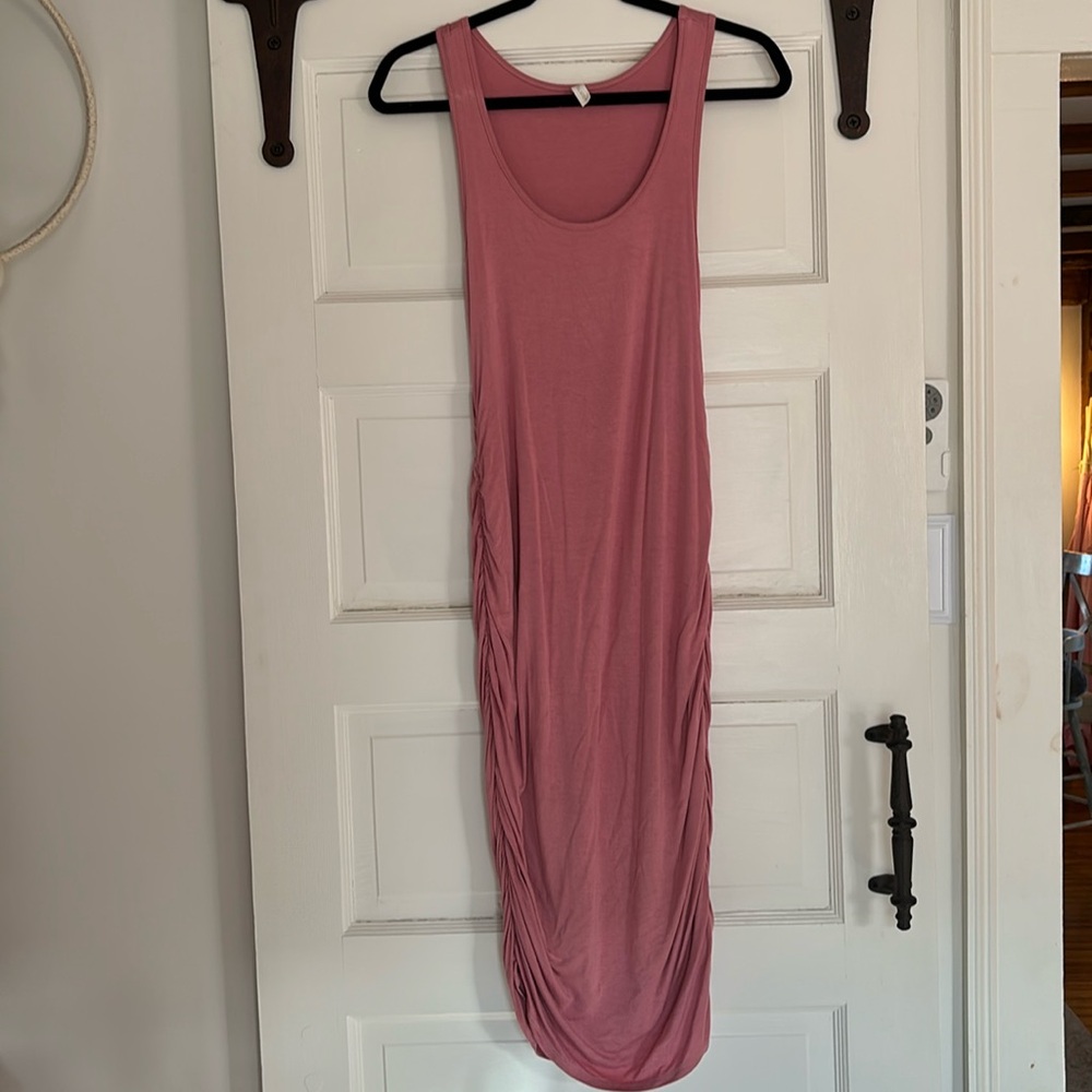 Pink maternity dress